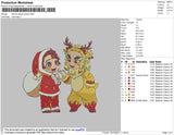 Demon Slayer Xmas Embroidery File 4 size