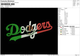 Dodgers Embroidery File 6 sizes