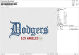 DODGERS LA Embroidery File 6 sizes