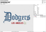 DODGERS LA Embroidery File 6 sizes