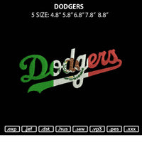 Dodgers Embroidery File 6 sizes