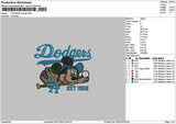 Dodgersmickey2911 Embroidery File 6 sizes