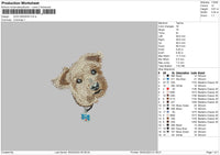 Dog 0402 Embroidery File 6 sizes