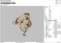 Dog 0402 Embroidery File 6 sizes