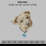 Dog 0402 Embroidery File 6 sizes