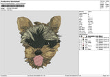 Dog Head 0412 Embroidery File 6 sizes