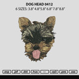 Dog Head 0412 Embroidery File 6 sizes