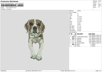 Dog 0507 Embroidery File 6 sizes