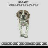 Dog 0507 Embroidery File 6 sizes