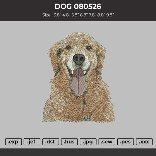Dog 080526 Embroidery File 6 sizes