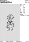 Dogline 0812c Embroidery File 6 sizes