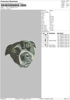 Dog 1023c Embroidery File 6 sizes