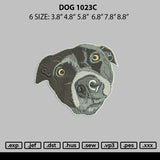 Dog 1023c Embroidery File 6 sizes