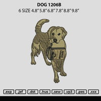 Dog 1206b Embroidery File 6 sizes