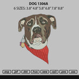 Dog 1306a Embroidery File 6 sizes