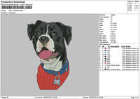 Dog 1306b Embroidery File 6 sizes