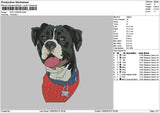 Dog 1306b Embroidery File 6 sizes