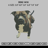 Dog 1410 Embroidery File 6 sizes