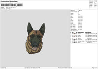 Dog 1511 Embroidery File 6 sizes