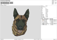 Dog 1511 Embroidery File 6 sizes