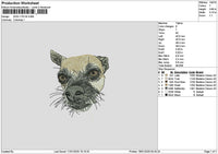 Dog 1701 Embroidery File 6 sizes