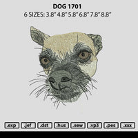 Dog 1701 Embroidery File 6 sizes