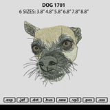 Dog 1701 Embroidery File 6 sizes