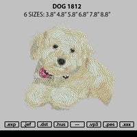 Dog 1812 Embroidery File 6 sizes