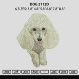 Dog 2112d Embroidery File 6 sizes