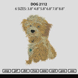Dog 2112 Embroidery File 6 sizes
