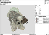 Dog 2510 Embroidery File 6 sizes