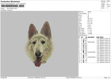 Dog 2605 Embroidery File 6 sizes