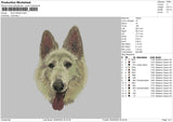 Dog 2605 Embroidery File 6 sizes