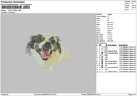 Dog 2709 Embroidery File 6 sizes