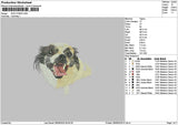Dog 2709 Embroidery File 6 sizes