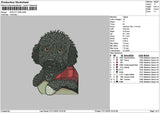 Dog 2711b Embroidery File 6 sizes