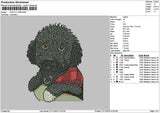 Dog 2711b Embroidery File 6 sizes