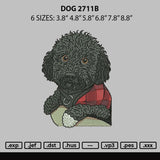 Dog 2711b Embroidery File 6 sizes