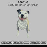 Dog 3107 Embroidery File 6 sizes