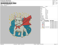 Dog Christmas Embroidery File 4 size