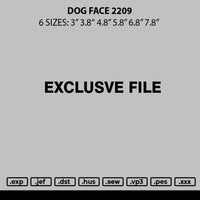 Dog Face Embroidery File 6 sizes