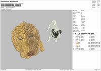 Dog Flat Embroidery File 4 size