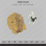 Dog Flat Embroidery File 4 size