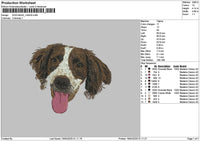 Dog Head 1404 Embroidery File 6 sizes