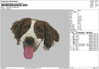 Dog Head 1404 Embroidery File 6 sizes