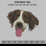 Dog Head 1404 Embroidery File 6 sizes