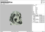 Dog Head 1701 Embroidery File 6 sizes