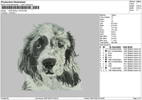 Dog Head 1701 Embroidery File 6 sizes