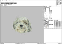 Dog Head 2201 Embroidery File 6 sizes