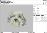 Dog Head 2201 Embroidery File 6 sizes